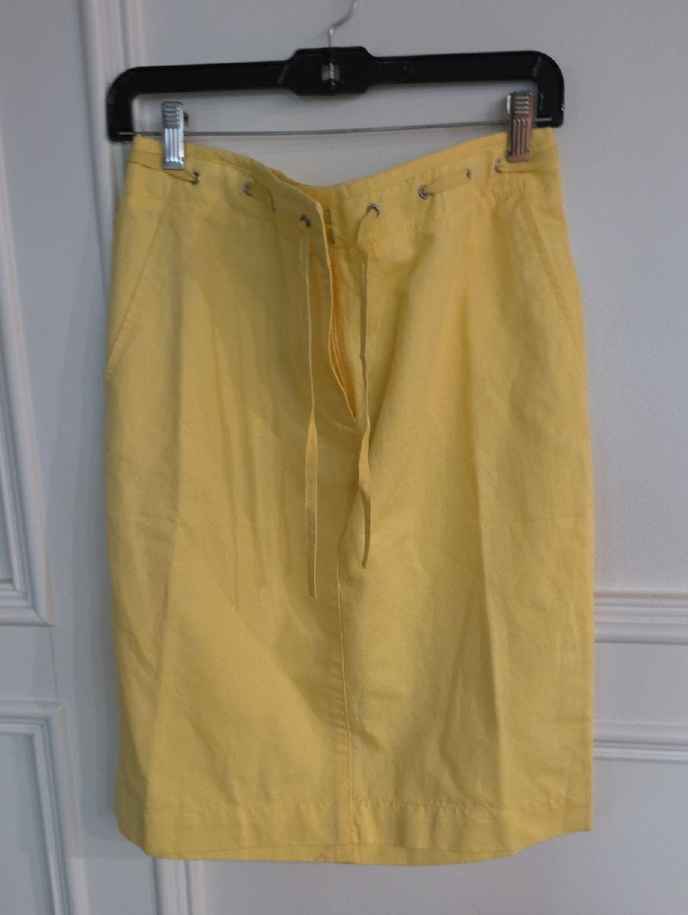 Talbots Sunlit Yellow Drawstring Midi Skirt